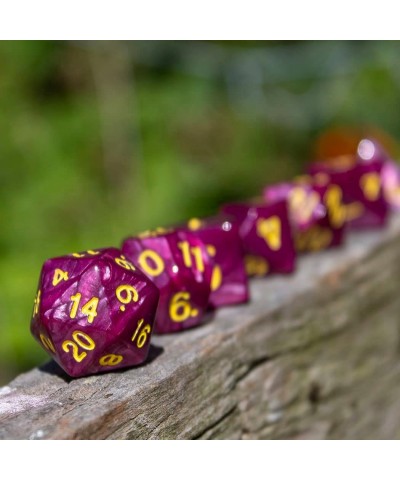 Maroon Pearl RPG Dice - Full Polyhedral Set - 'Plum' $17.24 Game Accessories