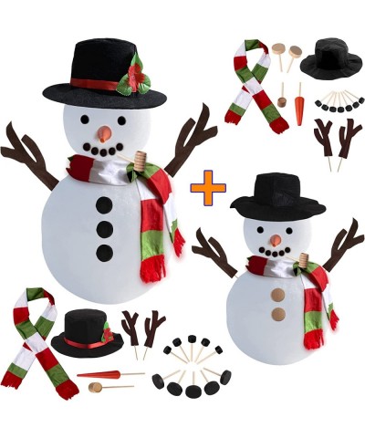 Snowman Kit 2 Pack Christmas Snowman Decorating Making Kit Outdoor Fun Christmas Winter Holiday Party Decoration Gift Xmas Ho...