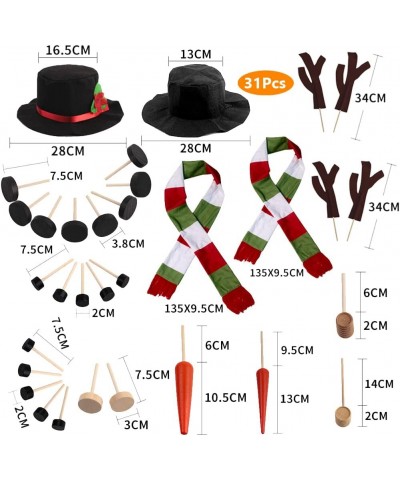 Snowman Kit 2 Pack Christmas Snowman Decorating Making Kit Outdoor Fun Christmas Winter Holiday Party Decoration Gift Xmas Ho...