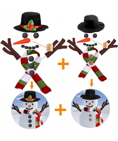 Snowman Kit 2 Pack Christmas Snowman Decorating Making Kit Outdoor Fun Christmas Winter Holiday Party Decoration Gift Xmas Ho...