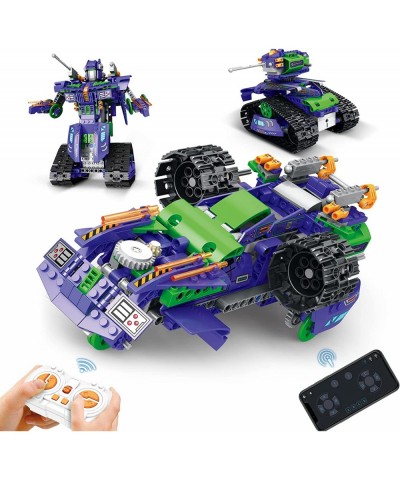 3 in 1 STEM Robot Building Kit Programmable Robot Building Kit APP & Remote Control Samurai /Raid Tank Land Flying Car Buildi...