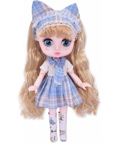 Eazee Play 12 Inch BJD Doll 13 Ball Jointed Girls Toy Dolls with Full Fashion Clothing Big Shining Blue Eyes Birthday Gift fo...