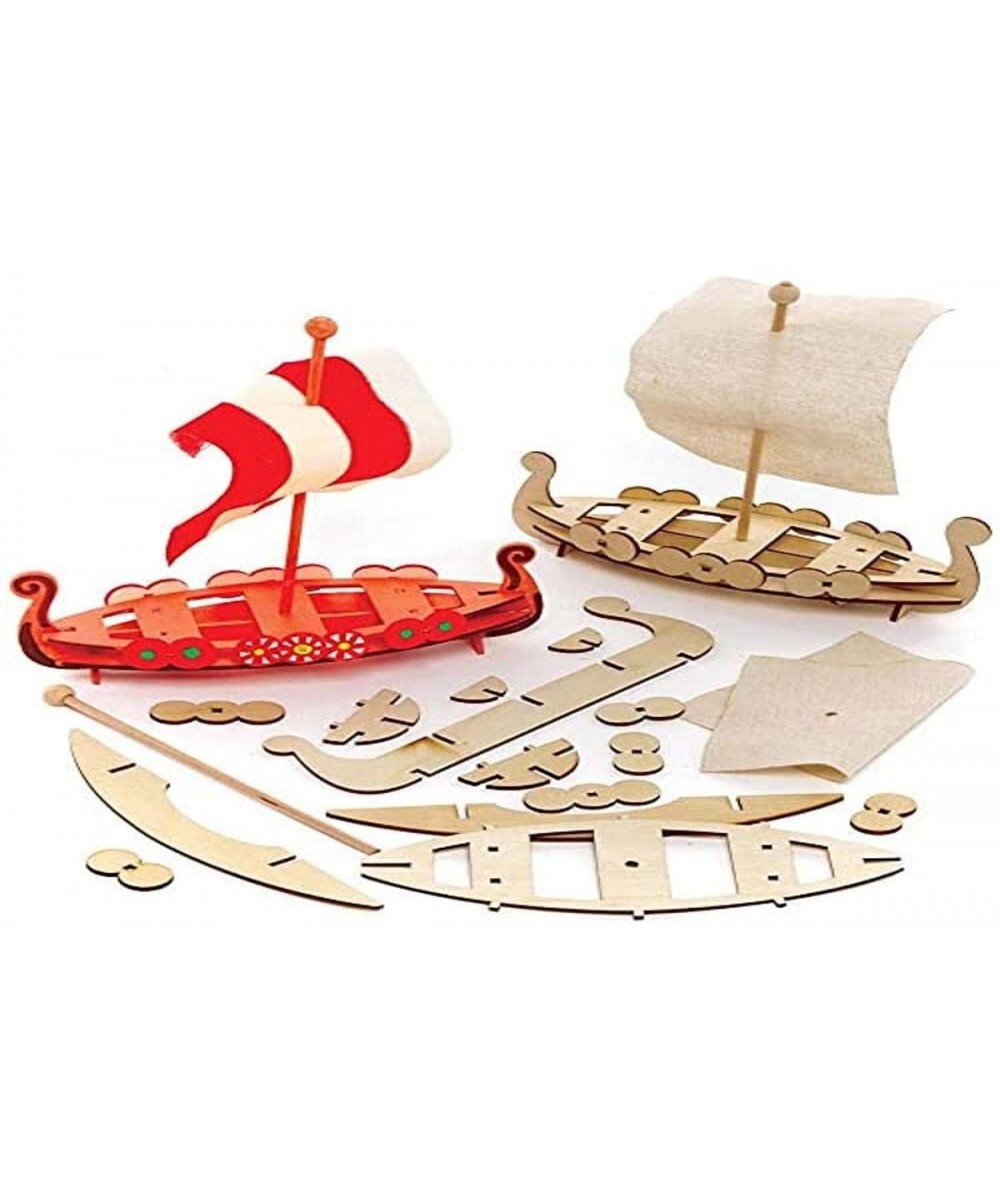 Roman Ship Wooden Kits - Pack of 3 Wooden Crafts for Children to Decorate and Display Kids Educational Activity (FE627) $18.8...