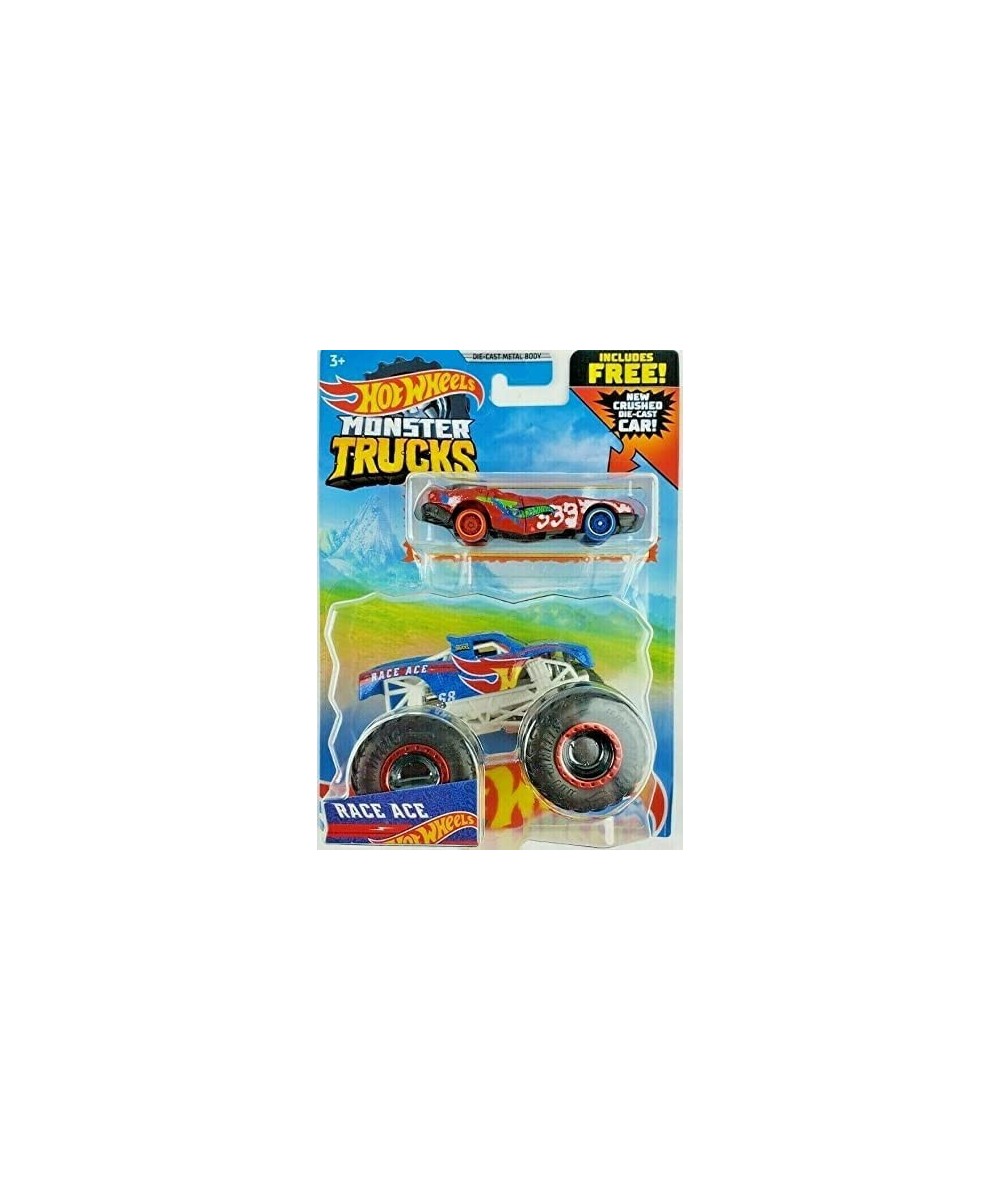 Hot Wheels Monster Trucks Race Ace Duos Pack with Crushed Sedan (1:64 Scale) $26.73 Nature Exploration Toys