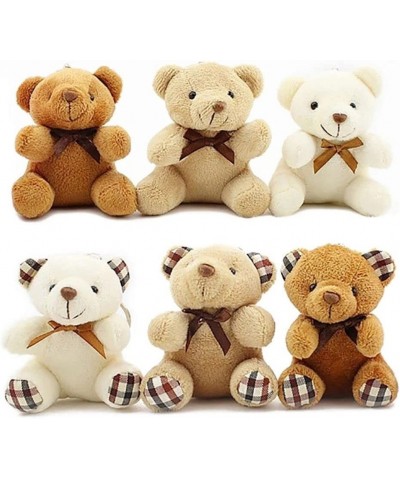 Plush Keychain for Children Teddy Bear Pendant Stuffed Animals Plush Soft Toys Bear Key Rings Kawaii Fluffy Bear Toy(Light Br...