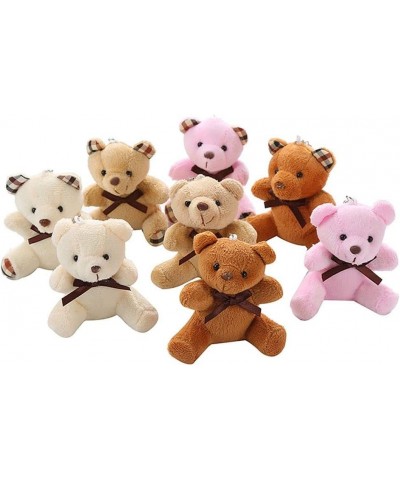 Plush Keychain for Children Teddy Bear Pendant Stuffed Animals Plush Soft Toys Bear Key Rings Kawaii Fluffy Bear Toy(Light Br...