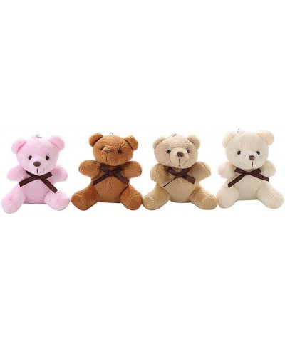 Plush Keychain for Children Teddy Bear Pendant Stuffed Animals Plush Soft Toys Bear Key Rings Kawaii Fluffy Bear Toy(Light Br...