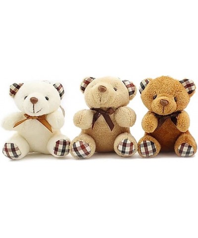 Plush Keychain for Children Teddy Bear Pendant Stuffed Animals Plush Soft Toys Bear Key Rings Kawaii Fluffy Bear Toy(Light Br...