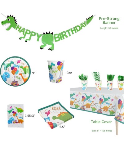 All-in-One Dinosaur Party Supplies Dinosaur Party Plates Napkins Cups Utensils Table Cover - Dinosaur Birthday Party Decorati...