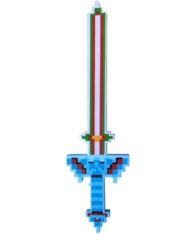 Toys and Stuff 23 in LED Blue Green and Red Glow Light Up Pixel 8-Bit Toy Play Sword Light Saber for Kids Boys Girls and Teen...