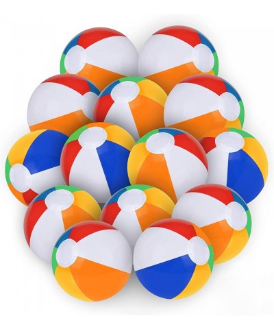 Inflatable Beach Balls 14 Pack 12" Rainbow Blow Up Beach Balls Bulk Toys for Kids and Adults with a Foot Pump Party Supplies ...