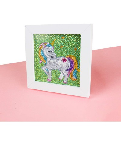 Small and Easy Unicorn DIY 5D Diamond Painting Kits with Frame for Beginner with White Frame for Kids 6X6 inch $21.40 Craft Kits