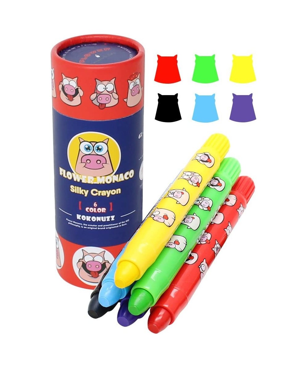 Jumbo Crayons for Toddlers 6 Colors Twistable Washable Crayons Easy to Hold Silky Large Crayons for Babies and Children Safe ...