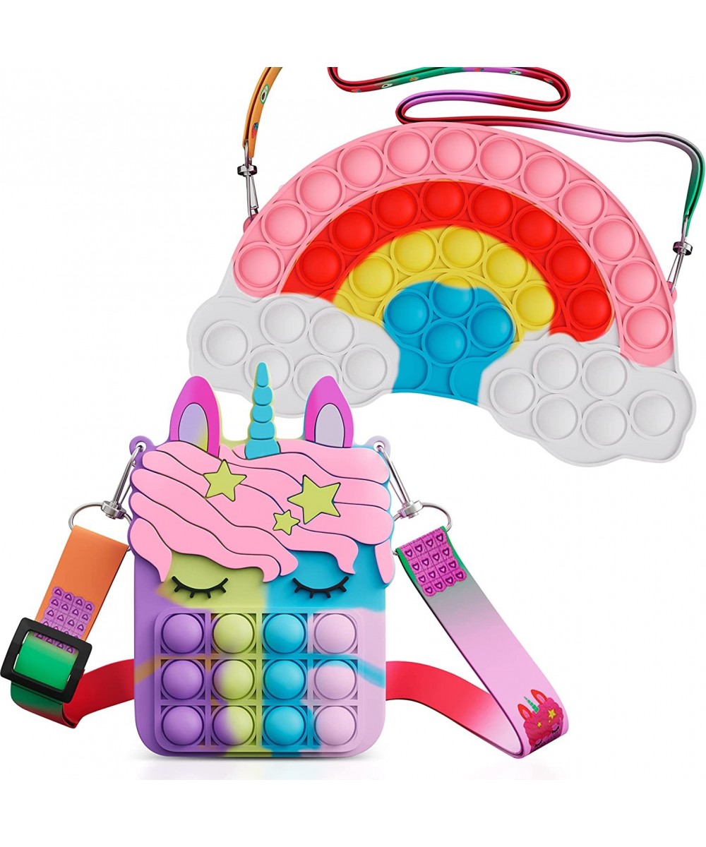 Two Piece Pop Purse Bundle. Unicorn Pop Bag Rainbow Pop Bag Sensory Toy Set $17.77 Plush Purses