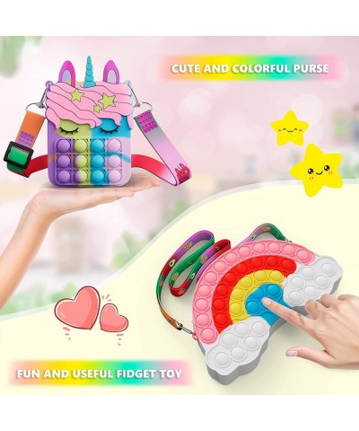 Two Piece Pop Purse Bundle. Unicorn Pop Bag Rainbow Pop Bag Sensory Toy Set $17.77 Plush Purses