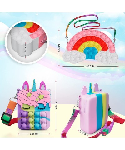 Two Piece Pop Purse Bundle. Unicorn Pop Bag Rainbow Pop Bag Sensory Toy Set $17.77 Plush Purses