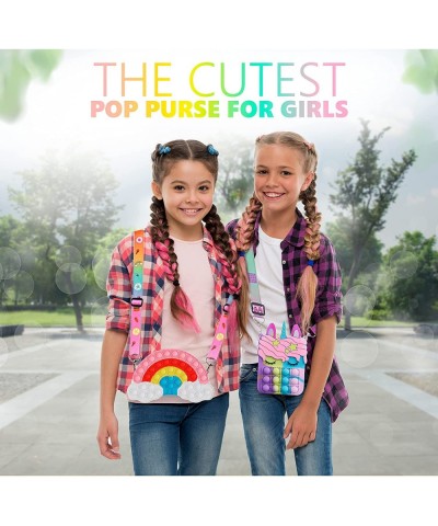 Two Piece Pop Purse Bundle. Unicorn Pop Bag Rainbow Pop Bag Sensory Toy Set $17.77 Plush Purses