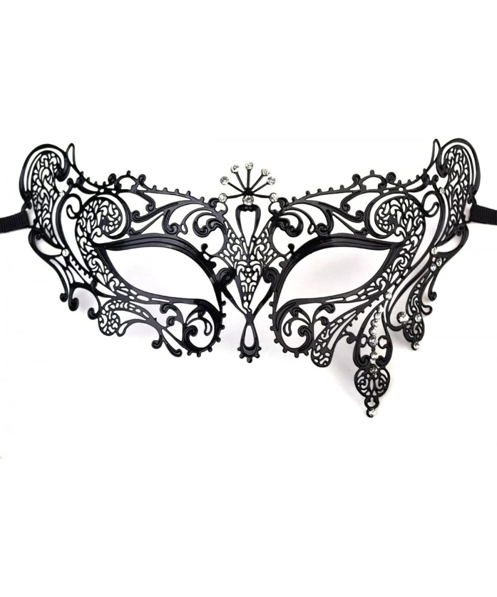 Women Half Face Metal Mask for Masquerade Mardi Gras Halloween Party $18.40 Kids' Dress-Up Accessories