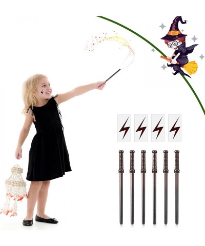 24 Pieces Wand Pencils and Lightning Bolt Tattoos Stickers Wizard Party Supplies Magic Birthday Goody Bag Filler Party Favors...