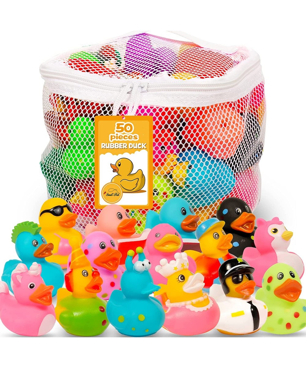 50 Pack Rubber Ducks for Jeep Duck: Assorted Rubber Duck Duckies in Bulk 2.2inch Cute Mini Rubber Duck Toys in 50 Varieties f...