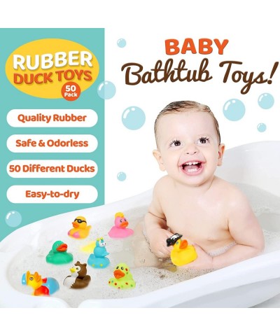 50 Pack Rubber Ducks for Jeep Duck: Assorted Rubber Duck Duckies in Bulk 2.2inch Cute Mini Rubber Duck Toys in 50 Varieties f...