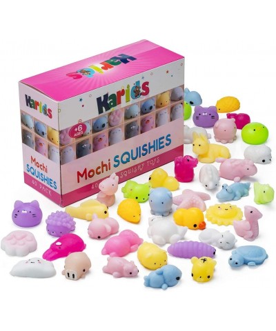 Mini Animal Kawaii Squishy Pack - 40 Pieces Random Mochi Squishies Party Favor Toys for Kids - Cute and Soft Squeezable Stres...