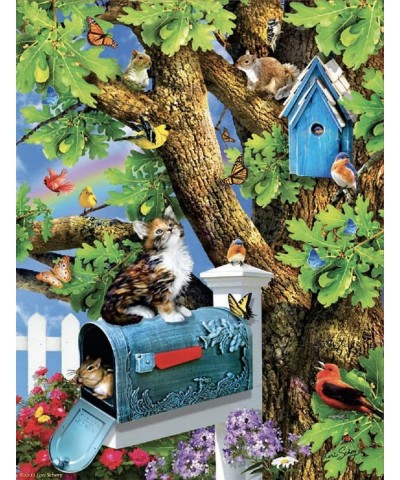 Kitty and Birdhouse 1000 pc Jigsaw Puzzle by Artist: Lori Schory $26.10 Jigsaw Puzzles