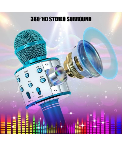 Kids Karaoke MicrophoneToy 2-PackWireless Microphone for Kids Handheld Karaoke Mic Speaker Machinefor Adults 5-14 Year Girls ...