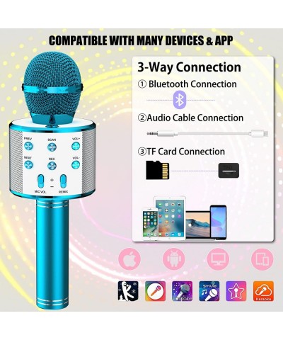 Kids Karaoke MicrophoneToy 2-PackWireless Microphone for Kids Handheld Karaoke Mic Speaker Machinefor Adults 5-14 Year Girls ...