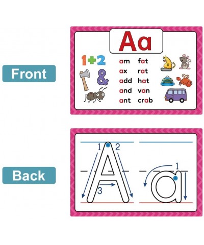 A-Z Alphabet Phonics CVC Words Flash Cards Kids Toddlers 26 Letter Stroke Order Cards Homeschool Kindergarten Supplies Kids T...