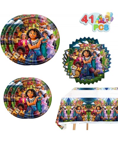 41 Pack Encanto Birthday Party Supplies 20 Tissues + 20 Plates + 1 Tablecloth $18.80 Kids' Party Tableware