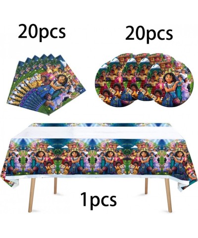 41 Pack Encanto Birthday Party Supplies 20 Tissues + 20 Plates + 1 Tablecloth $18.80 Kids' Party Tableware