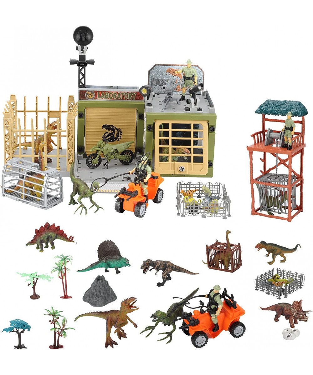 Dinosaur Toys for Kids Dinosaurs Figures Playset with trex Soldier Lab Dino cage Hunting Vehicle Create a Dino World Educatio...