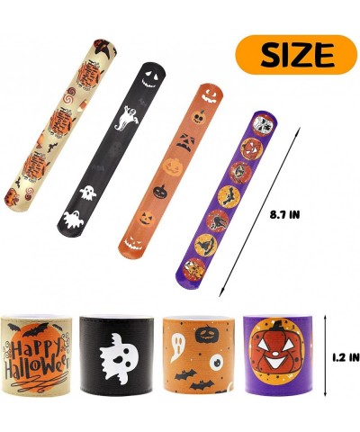 48 PCS Halloween Slap Bracelets for Kids Friendship Slap Bracelet for Halloween Party Favors Classroom Gifts $20.93 Kids' Par...