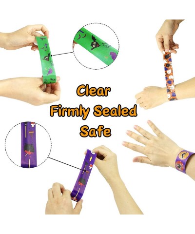 48 PCS Halloween Slap Bracelets for Kids Friendship Slap Bracelet for Halloween Party Favors Classroom Gifts $20.93 Kids' Par...