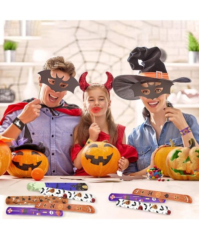 48 PCS Halloween Slap Bracelets for Kids Friendship Slap Bracelet for Halloween Party Favors Classroom Gifts $20.93 Kids' Par...