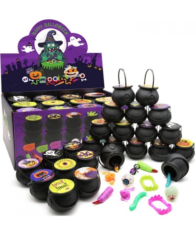 144 PCS Halloween Party Favors 24 Pack Prefilled Small Plastic Witch Cauldron Halloween Toys in Bulk Halloween Prizes Gifts M...