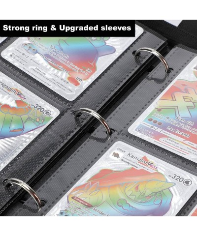 Card Binder for Pokemon Cards 4-Pocket 400 pokets Trading Card Games Collection Binders with 50 pics Black Sleeves. $21.66 Ga...