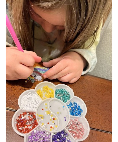 Girl Wanted Unicorn Arts and Crafts for Kids Ages 6-8 DIY 5 Giftable Keychains and 12 Mosaic Stickers - Diamond Art for Kids ...