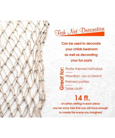 Natural Fish Net Party Decorations for Pirate Party Hawaiian Party Nautical Themed Cotton Fishnet Party Accessory by Big Mo’s...