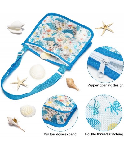 Beach Toy Mesh Beach Bags - Kids Shell Collecting Bags Sand Toy Totes with Adjustable Carrying Straps–Perfect Fun for Kids Hu...