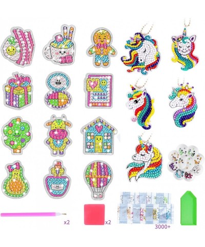 Girl Wanted Unicorn Arts and Crafts for Kids Ages 6-8 DIY 5 Giftable Keychains and 12 Mosaic Stickers - Diamond Art for Kids ...