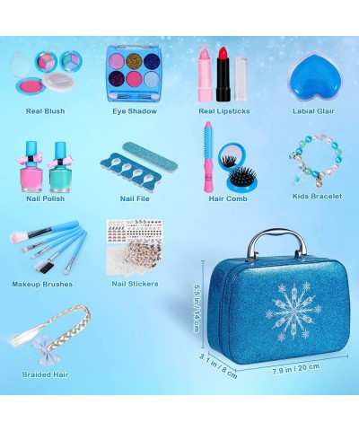 Kids Makeup Kit for Girl 5 Year Old Easy to wash Safe & Non-Toxic Little Girls Makeup Kit Frozen Makeup Set for Kids Girls To...