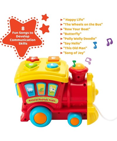 Toy Train - Interactive & Educational Pull Toy for Babies Toddlers Children - Numbers & Animal Sound Buttons 8 Songs Volume C...