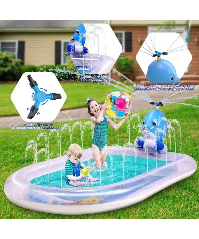 Splash Pad Inflatable Sprinkler Pool Swimming for Kids Outdoor Sprinklers Water Toys Backyard Yard Play White $26.73 Swimming...