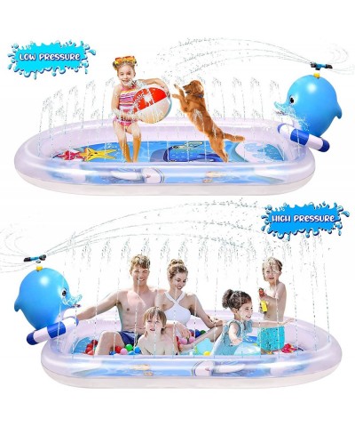 Splash Pad Inflatable Sprinkler Pool Swimming for Kids Outdoor Sprinklers Water Toys Backyard Yard Play White $26.73 Swimming...