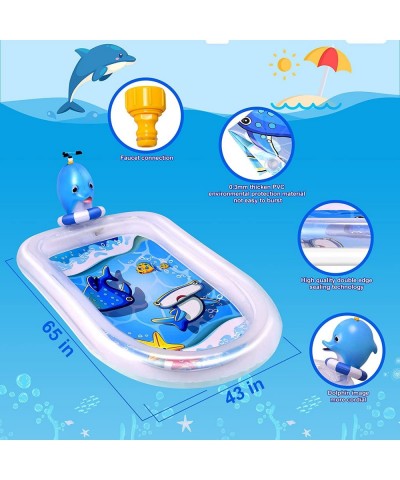 Splash Pad Inflatable Sprinkler Pool Swimming for Kids Outdoor Sprinklers Water Toys Backyard Yard Play White $26.73 Swimming...