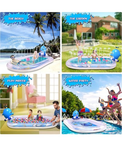 Splash Pad Inflatable Sprinkler Pool Swimming for Kids Outdoor Sprinklers Water Toys Backyard Yard Play White $26.73 Swimming...