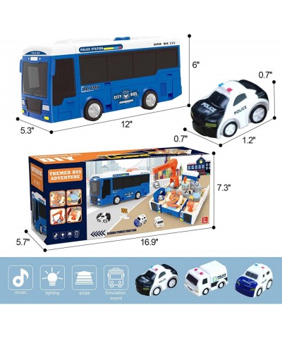 Race Track Car Adventure Bus Toys Tranforming Bus with Sound and Light Simulation Steering Wheel Vehicle Toy Gift for 3 4 5 6...