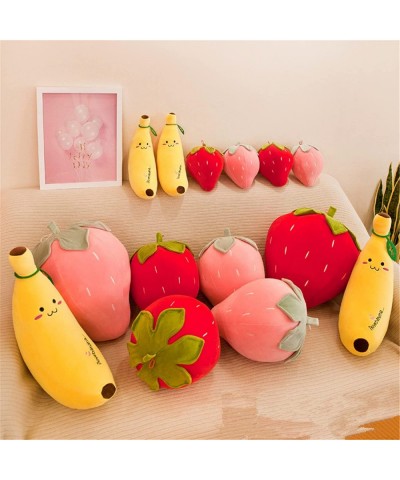 Strawberry Plush Pillow 15.7inch Cute Strawberry Sofa Cushion Strawberry Shape Stuffed Toy Soft Sleep Hugging Pillow for Boys...